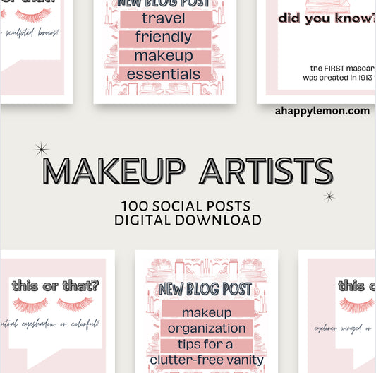 Makeup Artist | 100 Digital Marketing Cards